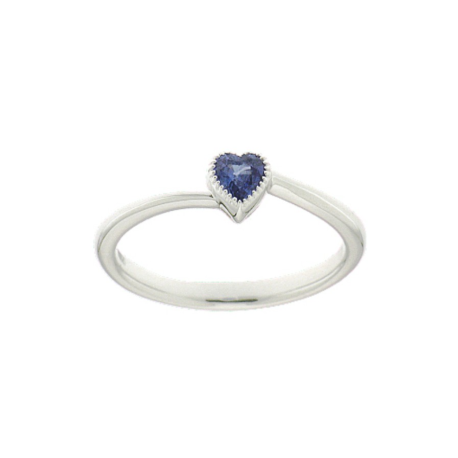 Casadei Gioielli Valentina Callegher Little Heart Sapphire Ring 10847Zf New