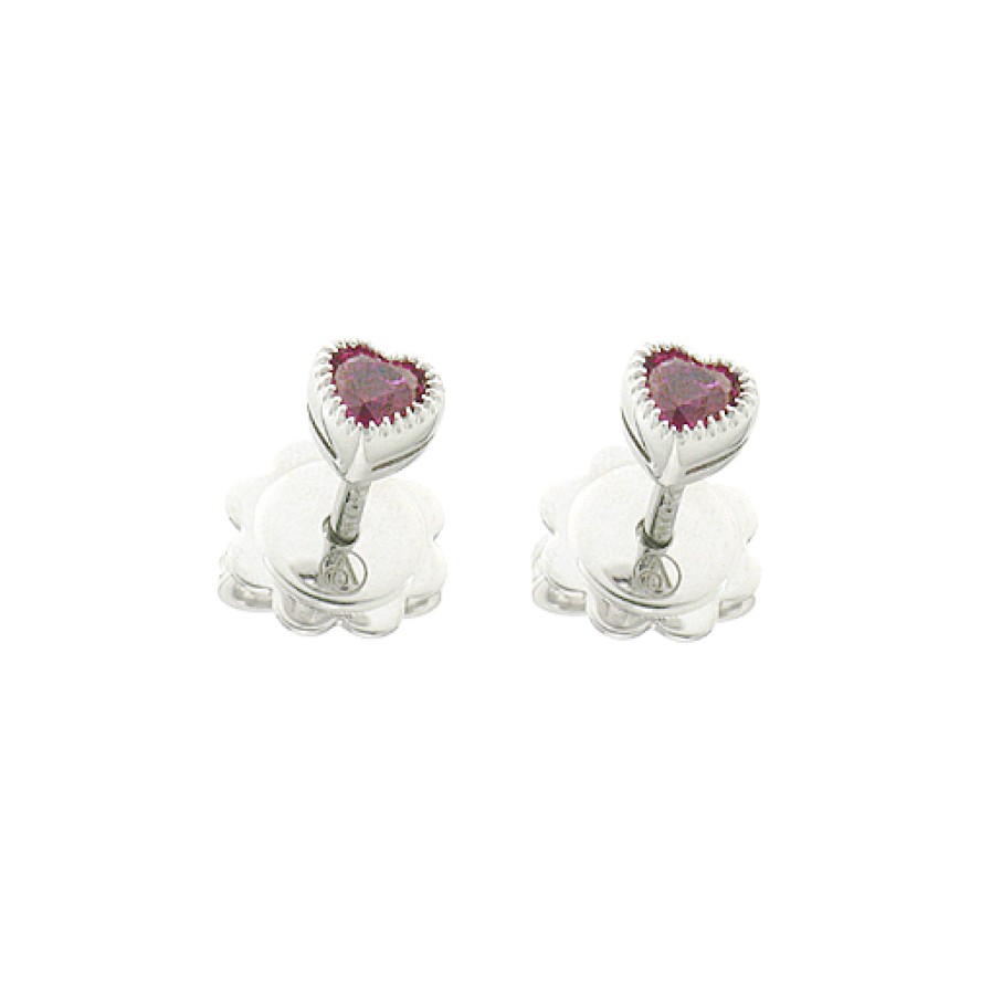 Casadei Gioielli Valentina Callegher Ruby Heart Earrings 10846Rb New